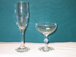Saucer champagne glasses